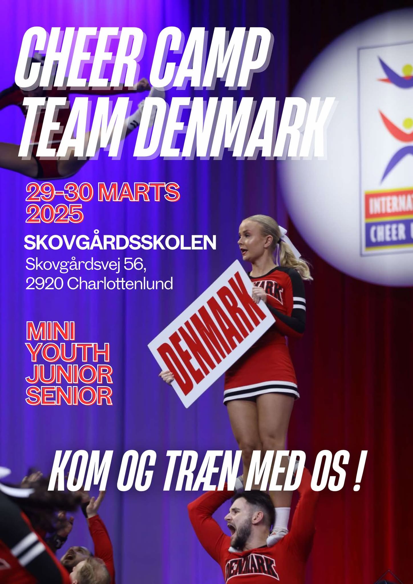 Cheer Camp med de Danske Cheerleadinglandshold